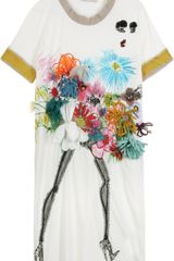 Lanvin T-shirt Dress with Bright Illustration