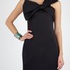 Notte By Marchesa Silk One Shoulder Bow Dress in Black - Lyst