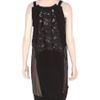 Vionnet Black Sheer Dappled Silk Dress in Black - Lyst