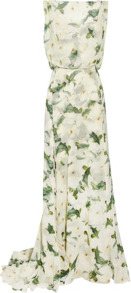 Erdem Bianca Floral-print Silk-chiffon Gown - Lyst