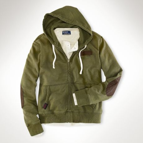 polo ralph lauren olive green hoodie