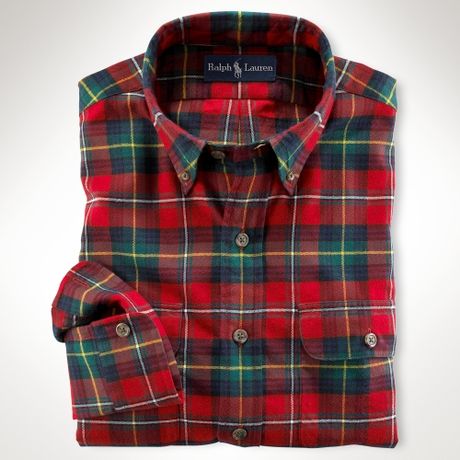 polo flannel ralph plaid lauren custom