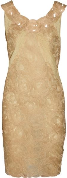 Alberta Ferretti Swirl-detailed Organza Dress - Lyst