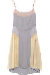 Alberta Ferretti Color-block Silk-chiffon Dress