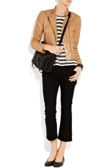 Sandro Virage Leather Biker Jacket - Lyst