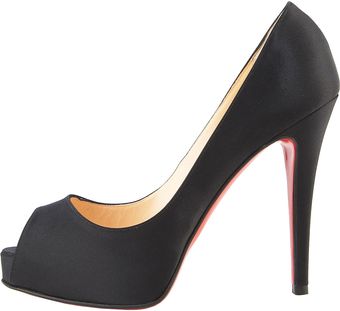 Christian Louboutin Very Prive Satin Platform Pump - Lyst