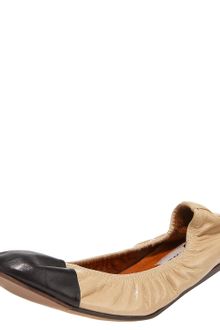 Lanvin Cap-toe Ballerina Flat - Lyst