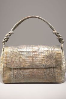 Nancy Gonzalez Knotted Crocodile Shoulder Bag - Lyst