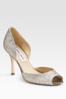 Jimmy Choo Logan Glitter Dorsay Pumps - Lyst