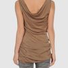 Patrizia Pepe Sleeveless Sweater in Brown - Lyst