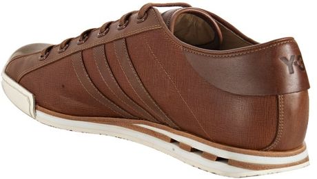 cognac leather sneakers