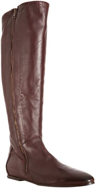 tall leather flat boots