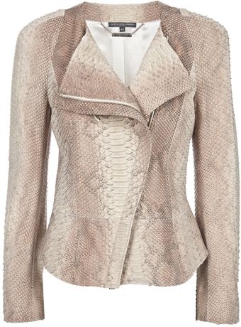Alexander McQueen Pythonskin Biker Jacket - Lyst