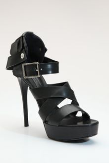 Burberry Prorsum Leather Platform Sandals - Lyst