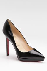 Christian Louboutin Pigalle Plato Patent Leather Platform Pumps