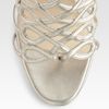 Christian Louboutin Salsbourg Metallic Leather Strappy Sandals in Gold - Lyst