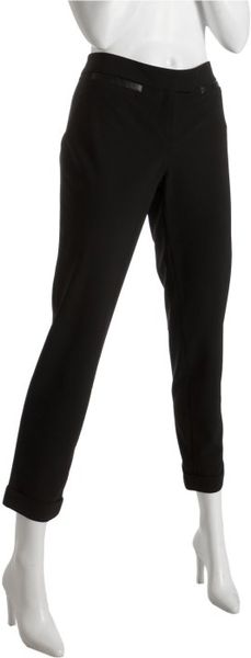 Cynthia Steffe Black Wool Blend Melinda Cropped Pants in Black - Lyst