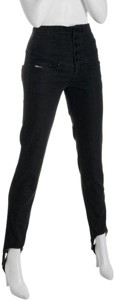 Diesel Blue Striped Cotton Squeaze Pants - Lyst