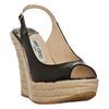 Jimmy Choo Black Patent Polar Platform Slingback Wedges in Black - Lyst