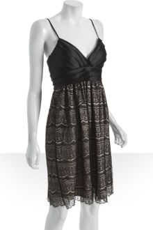 Max & Cleo Black Sateen Tea Party Lace Dress - Lyst