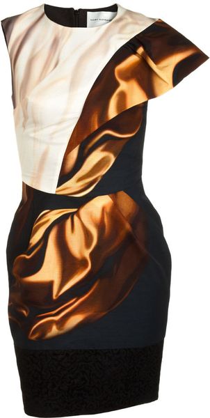 Mary Katrantzou Rennai Dress in Multicolor (gold) - Lyst