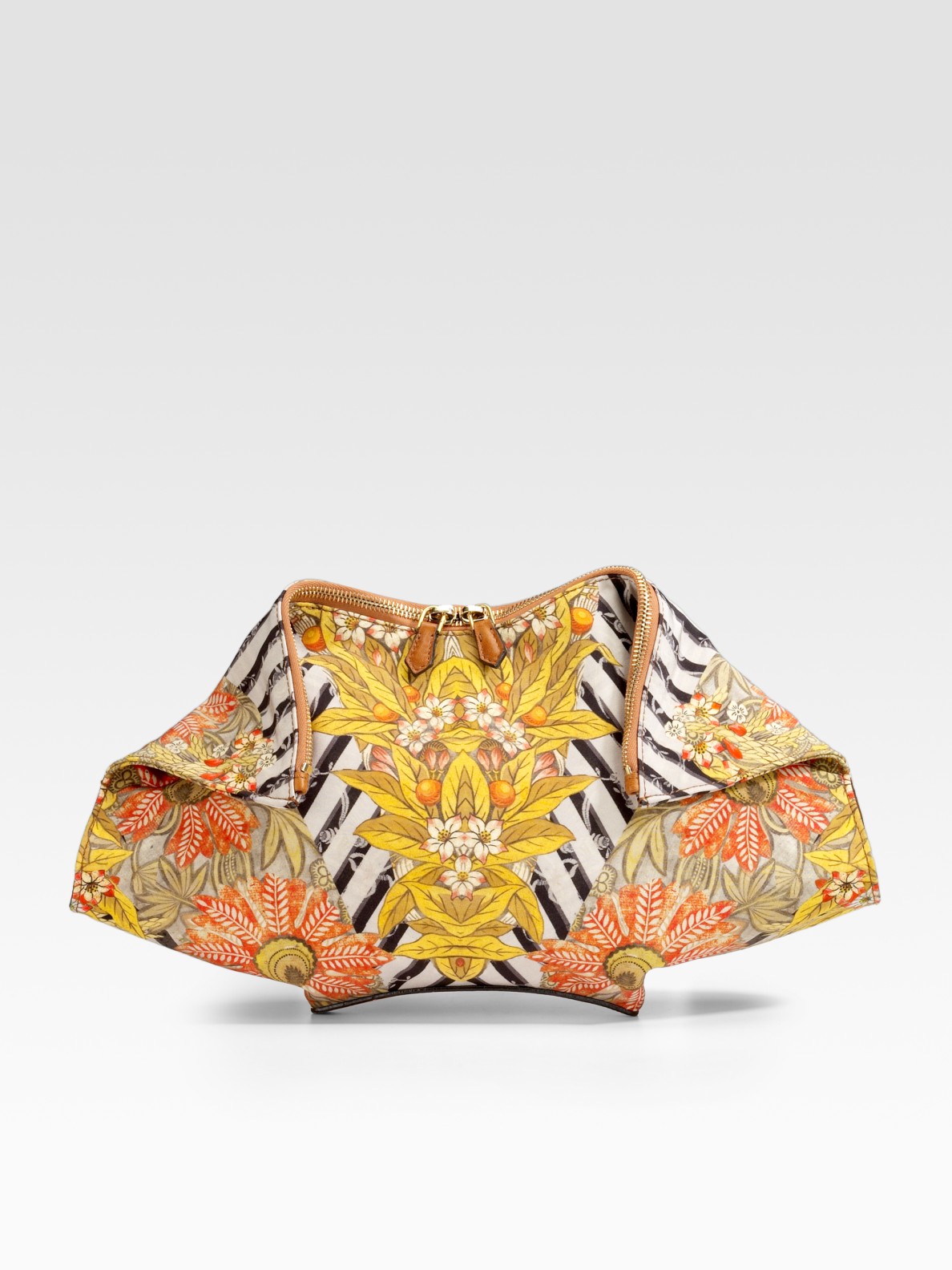 Alexander Mcqueen Demanta Fabric Clutch in Multicolor (multi) Lyst