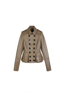 Burberry Prorsum Military Style Leather Jacket - Lyst