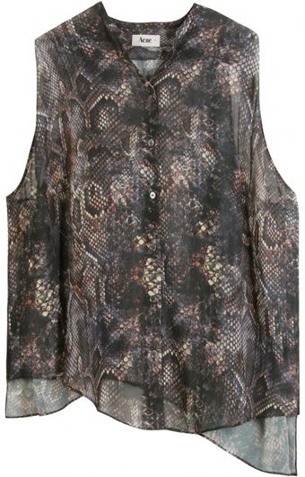 Acne Shimmer Snake Print Top - Lyst