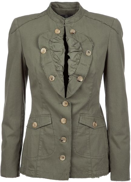 Mcq By Alexander Mcqueen Cotton Military Style Jacket in Green (khaki) - Lyst