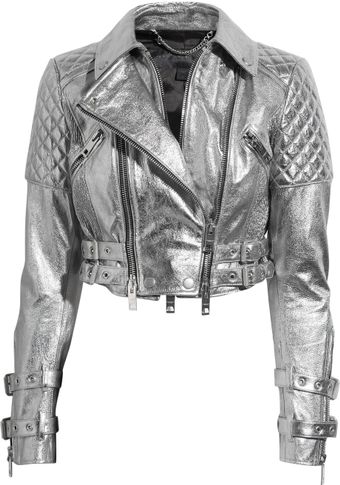Burberry Prorsum Metallic Quilted Leather Biker Jacket - Lyst