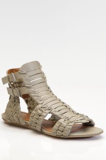 Givenchy Virginia Woven Leather Sandals - Lyst