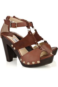 Jimmy Choo Ursula Leather and Suede Sandals - Lyst