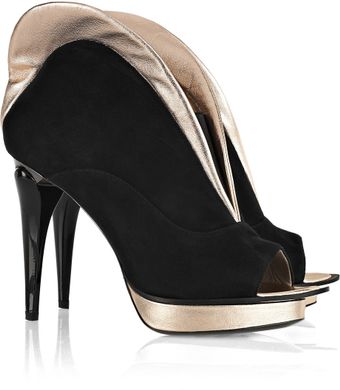 Raphael Young Leather-trimmed Suede Ankle Boots - Lyst
