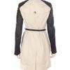 Burberry Prorsum Leather and Cotton Trench Coat in Beige - Lyst