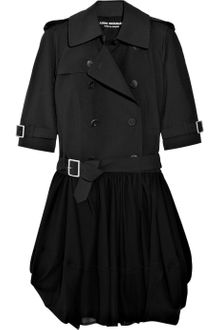 Junya Watanabe Wool and Chiffon Trench Coat - Lyst