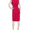 Jason Wu Cotton Pique Dress with Floral Silk Chiffon in Orange (fuchsia) - Lyst