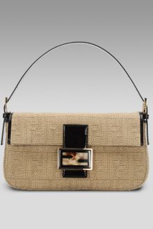 Fendi Raffia Baguette - Lyst