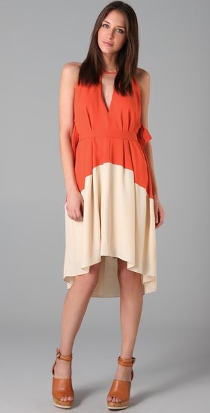 Marc By Marc Jacobs Colorblock Cdc Dress in Orange (red) - Lyst