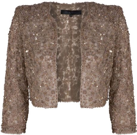 Eastland Sequin Bolero in Gold (bronze) | Lyst