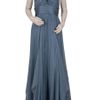 Eastland Chiffon Beaded Halter Gown in Blue (orange) - Lyst