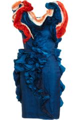 Felicity Brown Cap Sleeve Ruffle Dress