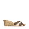 Ferragamo Grisson Espadrille Wedge Sandals in Brown (White)