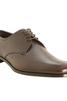 Prada Teak Brown Leather Lace-up Oxfords - Lyst