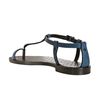 Bottega Veneta Dark Sky Blue Leather Thong Flat Sandals in Blue (sky) - Lyst