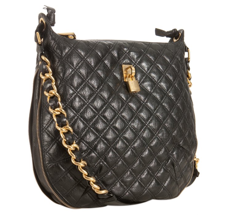 Marc Jacobs Black Quilted Leather Viva Crossbody Bag in Black | Lyst