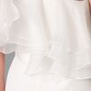 Notte By Marchesa One Shoulder Column Gown with Organza Ruffle in White - Lyst