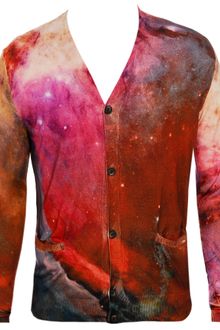 Christopher Kane Galaxy-print Silk-cashmere Knit Cardigan - Lyst