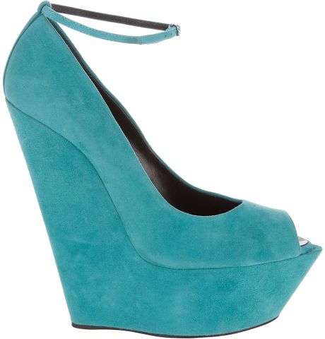turquoise wedge boots