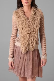 Rodarte x Opening Ceremony Hairy Collar Cardigan - Lyst