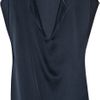Vince Oversized Silk Top in Blue - Lyst